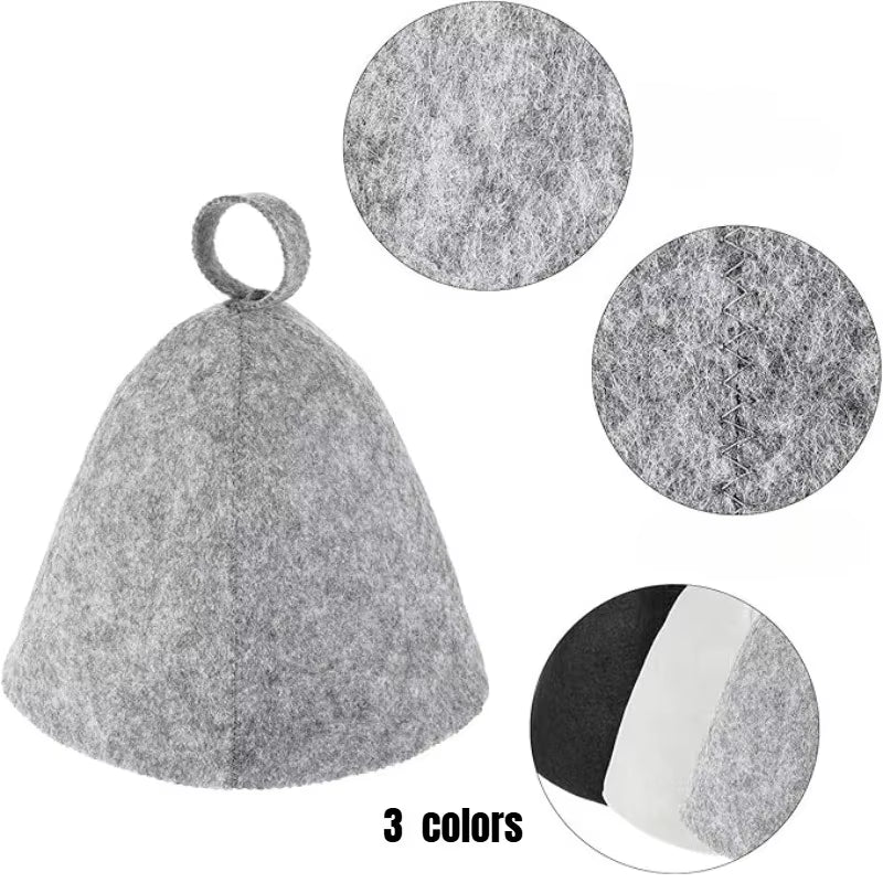 Sauna Hats, Sauna Caps Sauna Hats Sauna Accessories Felt Sauna Cap for Men and Women Home Sauna Steam Cap for Steam Room